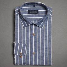 Load image into Gallery viewer, Keystone - Blue Striped Linen Shirt