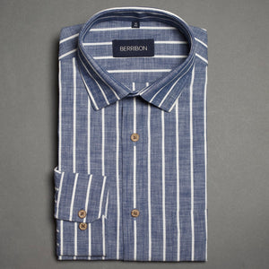 Keystone - Blue Striped Linen Shirt